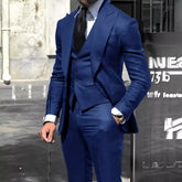 Black Men Suit Business Office Jacket Pants Vest Three-Piece Set Slim Fit Outfit Wedding Tuxedo for Male Custom Clothes